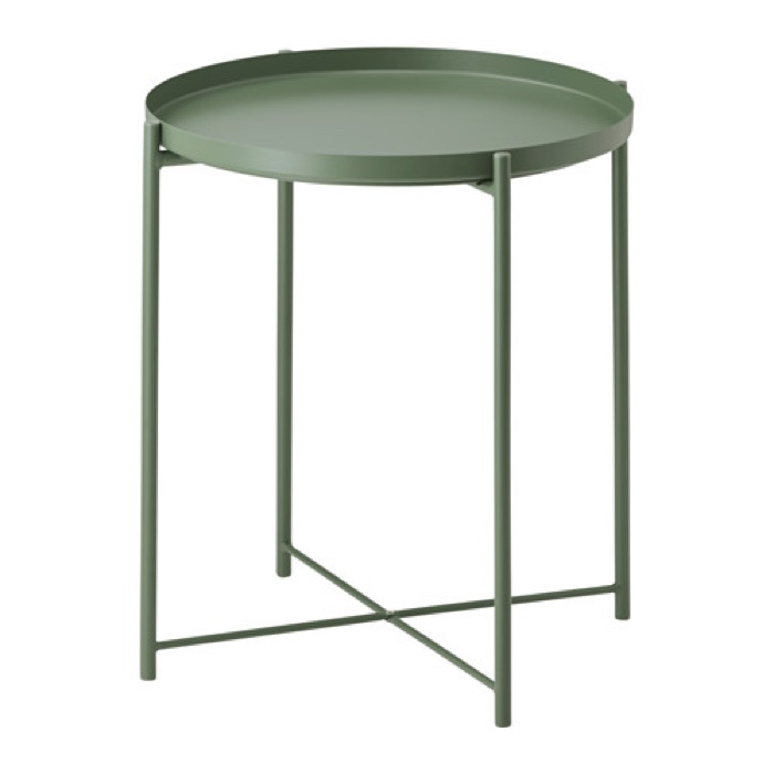 Round tray side table