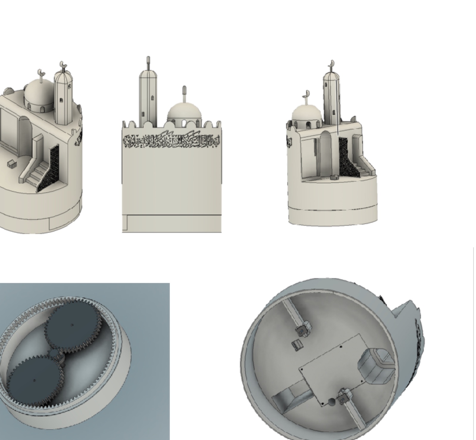 3D-printed prototypes of the religious robot